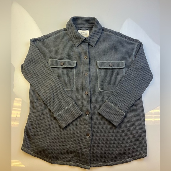 UpWest Cozy Up Waffle Button-Down Shirt R180 - Picture 5 of 8